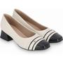 Imagem de Scarpin Feminino Tati Salto Bloco Conforto 160056 Piccadilly Off White