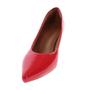 Imagem de Scarpin feminino vermelho salto fino baixo conforto premium valle shoes