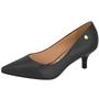 Imagem de Scarpin Feminino Vizzano Salto Baixo 4cm Bico Fino Pelica Preto