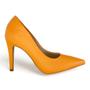 Imagem de Scarpin laranja salto fino alto lasenna ref:65.720la