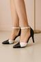 Imagem de Scarpin Mozione Salto 8cm Bicolor Com Fivela 17