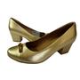 Imagem de Scarpin Nº35 Couro Ouro Light Usaflex Feminino 