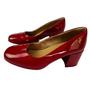 Imagem de Scarpin Nº35 Couro Verniz Rubi Usaflex Feminino 