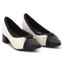 Imagem de Scarpin Piccadilly Sapato Salto Bloco Aplique Feminino 739044