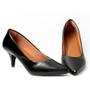 Imagem de scarpin preto fosco napa salto baixo confort valle shoes