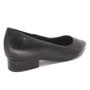 Imagem de Scarpin Preto Usaflex Bico Fino Salto Baixo Couro