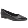 Imagem de Scarpin Preto Usaflex Bico Fino Salto Baixo Couro