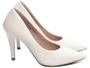 Imagem de Scarpin Salto 10cm Fino Cone  Lindo Fechado Atras  Off White