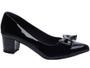 Imagem de Scarpin Salto 5,5cm  40 a 43  Elegancia em Verniz com Top  Preto