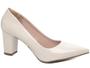 Imagem de Scarpin Salto 8,5cm  39 a 44  Elegancia Sutil Verniz  Off White