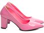 Imagem de Scarpin Salto 8cm  40 a 44  Elegancia Sutil Verniz  Rosa