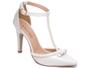 Imagem de Scarpin Salto 9cm  Luxo e Glamour Com Perolas  Off White