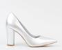 Scarpin Salto Bloco 10cm Couro Prata CBK - CHIBINSKI Imagem de Scarpin Salto Bloco 10cm Couro Prata CBK