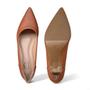 Imagem de Scarpin Salto Fino Baixo 5cm Bico Fino Detalhes Costurados Feminino
