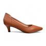 Imagem de Scarpin Salto Fino Baixo 5cm Bico Fino Detalhes Costurados Feminino