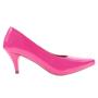 Imagem de scarpin salto fino baixo feminino verniz pink  conforto premium valle shoes