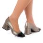 Imagem de Scarpin Sapato Casual Saltinho Boneca Bico Quadrado Strass