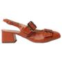 Imagem de Scarpin Sapato da Corte Slingback Salto Bloco 2 Fivelas
