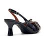 Imagem de Scarpin Slingback Feminino Preto Verniz Salto Taça