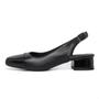 Imagem de Scarpin Slingback LeRUCHEL Bicolor Bico Quadrado Preto 