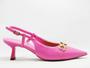 Imagem de Scarpin Slingback Rosa com Fivela Dourada