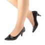 Imagem de Scarpin Social Salto Baixo Fino Preto 7cm Sapato Feminino para trabalho e Festas Clássico Moderno 1326