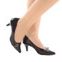 Imagem de Scarpin Social Salto Baixo Fino Preto 7cm Sapato Feminino para trabalho e Festas Clássico Moderno 1326