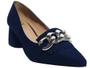 Imagem de Scarpin Suede Navy Com Franja e Corrente 5cm