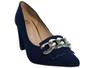 Imagem de Scarpin Suede Navy Com Franja E Corrente 9cm