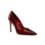 Imagem de Scarpin Vermelho Couro Croco Cecconello Salto Alto Fino 11cm