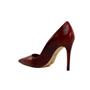 Imagem de Scarpin Vermelho Couro Croco Cecconello Salto Alto Fino 11cm