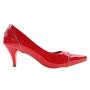 Imagem de scarpin vermelho feminino salto baixo valle shoes