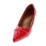 Imagem de scarpin vermelho feminino salto baixo valle shoes