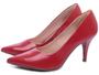 Imagem de Scarpin Verniz Arrasadora Salto 8,5cm Fino Elegante Vermelho