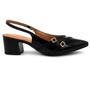 Imagem de Scarpin Vizzano 1122.366 Sapato Salto Grosso Slingback Feminino