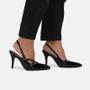 Imagem de Scarpin Vizzano Feminino Slingback Salto Fino Alto 1184.1193 Preto