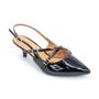 Imagem de Scarpin Vizzano Feminino Slingback Tiras e Fivelas Salto Médio 1122