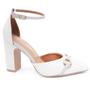 Imagem de Scarpin Vizzano Salto Grosso Detalhe Feminino - Off White