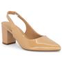 Imagem de Scarpin Vizzano Slingback Casual Salto Grosso Feminino Macio