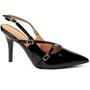 Imagem de Scarpin Vizzano Slingback Fivelas Salto Médio Verniz-Preto