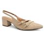 Imagem de Scarpin Vizzano Slingback Salto Bloco - Bege