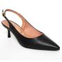 Imagem de Scarpin Vizzano Slingback Salto Fino Baixo - Preto