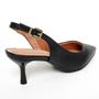 Imagem de Scarpin Vizzano Slingback Salto Fino Baixo - Preto