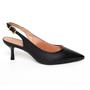 Imagem de Scarpin Vizzano Slingback Salto Fino Baixo - Preto