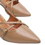 Imagem de Scarpin Vizzano Slingback Salto Fino Baixo Verniz - Bege