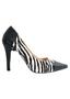 Imagem de Scarpin Zebra Com Preto Salto Fino