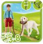 Imagem de Schleich Farm World, Brinquedos Animais para Meninos e Meninas Idades 3-8, Playset de 3 Peças, Passeador de Cães com Labrador Retriever
