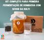 Imagem de Scoby Premium Kombucha com manual de cultivo + Chá Verde Import. + Açúcar Orgânico + Voal Nylon + Elástico pregador + saquinho infusão