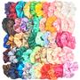 Imagem de Scrunchies de Cetim para Meninas - Elásticos de Cabelo e Porta-Rabos de Cavalo