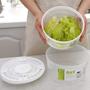 Imagem de Seca Salada Centrífuga Manual Secador Lava E Seca Folhas Verduras Legumes 3 Litros